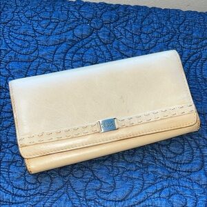Pelle Studio Tan Wallet with Silver Detail
